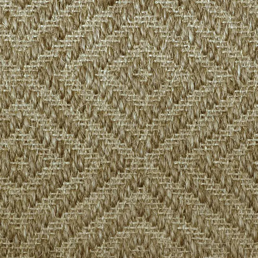 Broadloom carpet swatch in diamond pattern green tan color