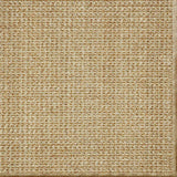 Close-up of a textured woven performance carpet in warm tan.