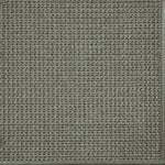 Close-up of a textured woven performance carpet in greige.