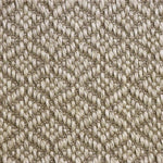 Broadloom carpet swatch in a diamond pattern neutral color