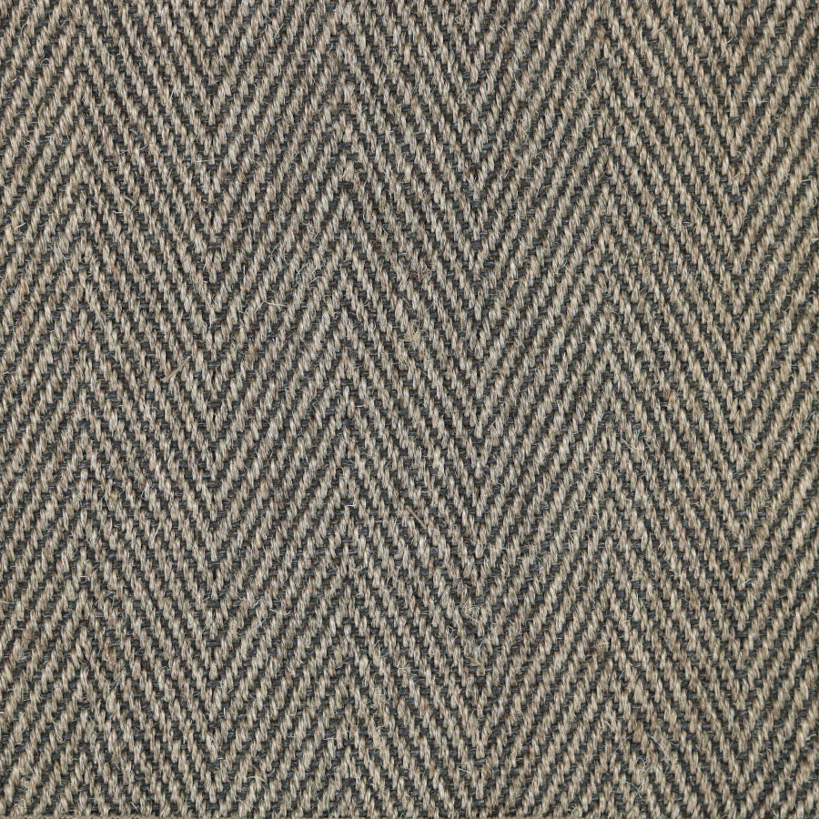 Broadloom carpet swatch herringbone design in dark grey