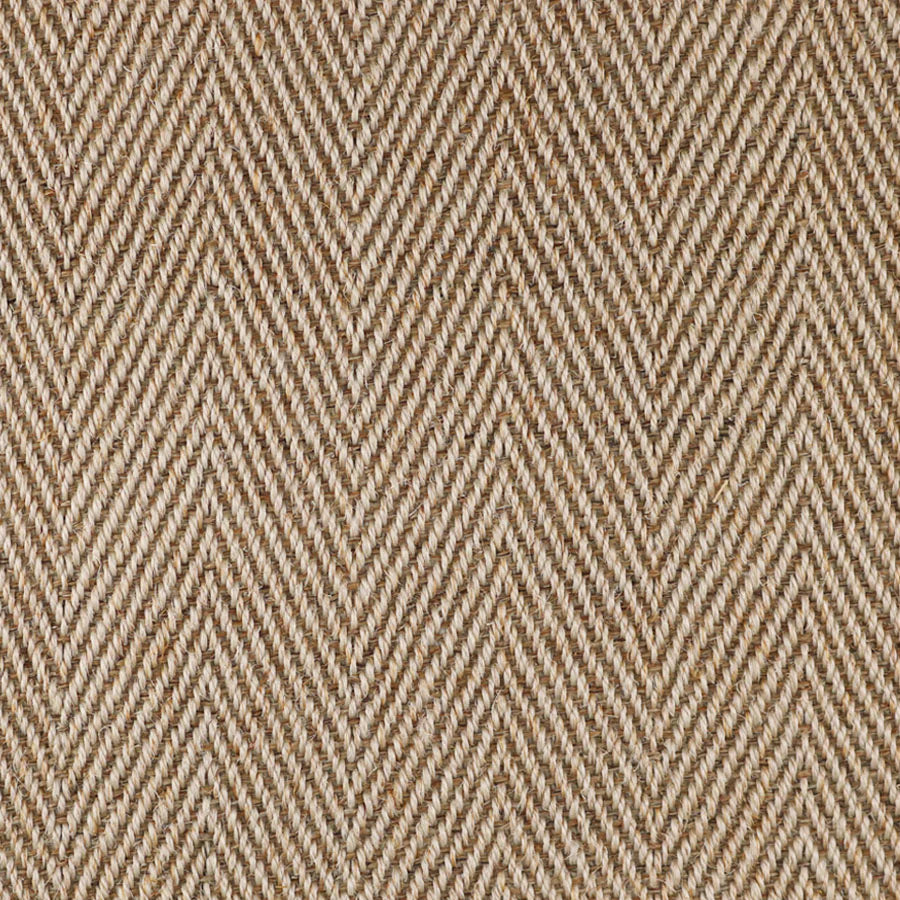 Broadloom carpet swatch herringbone design in cream tan