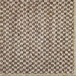 Close-up of a textured woven broadloom in taupe.