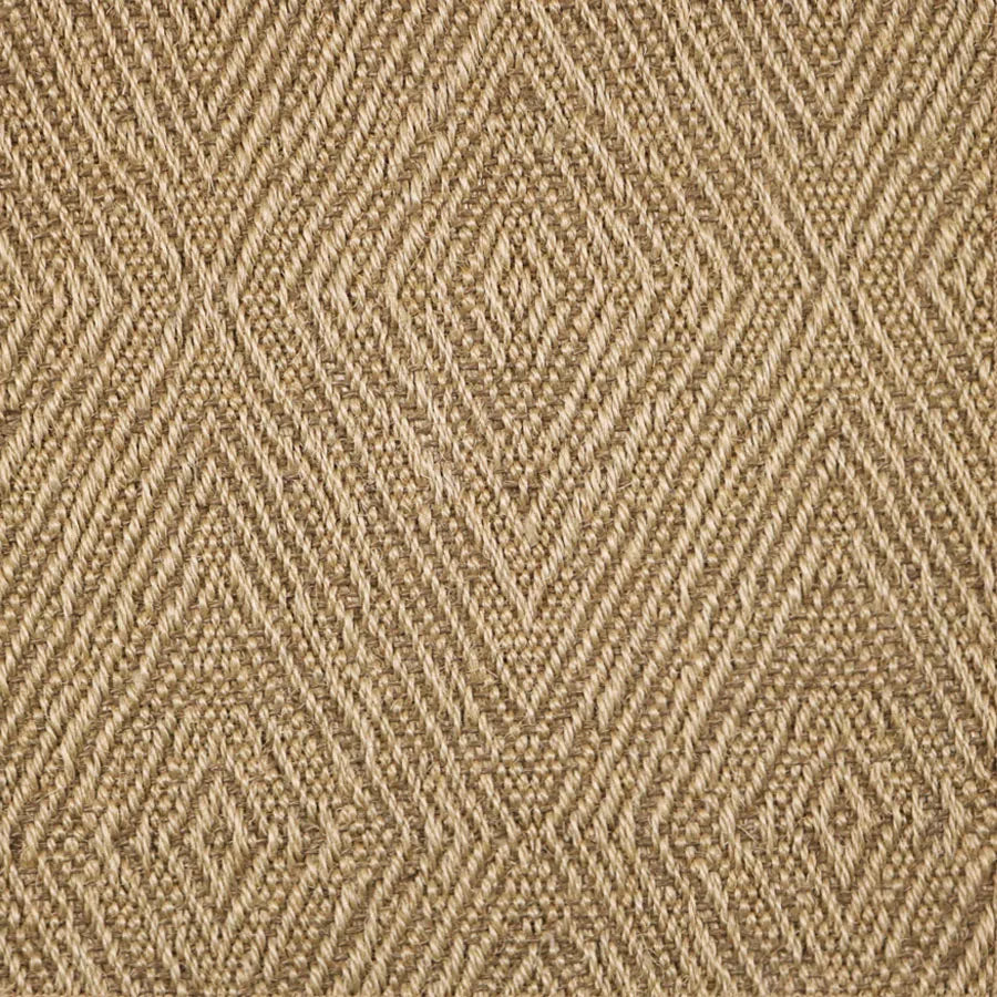 Broadloom carpet swatch in diamond pattern brown color