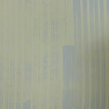 Detail of wallpaper in a muted stripe pattern in gray on a blue field.