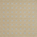 Patterned rug with geometric design on a beige background