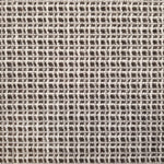 Broadloom carpet with plaid design in brown and cream.