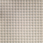 Broadloom carpet with plaid design in beige, cream and ecru.