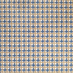Broadloom carpet with plaid design in blue and beige 