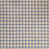Broadloom carpet with plaid design in blue and beige 