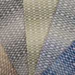 Close-up of broadloom watches in various patterns and colors
