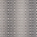 Broadloom carpet with a white checkerboard pattern with an ombré effect in shades of grey. 