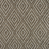 Broadloom carpet in a raised diamond pattern in brown