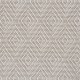 Broadloom carpet in a raised diamond pattern in cream.