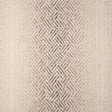 Broadloom with a geometric pattern on an ombré background in cream and taupe.