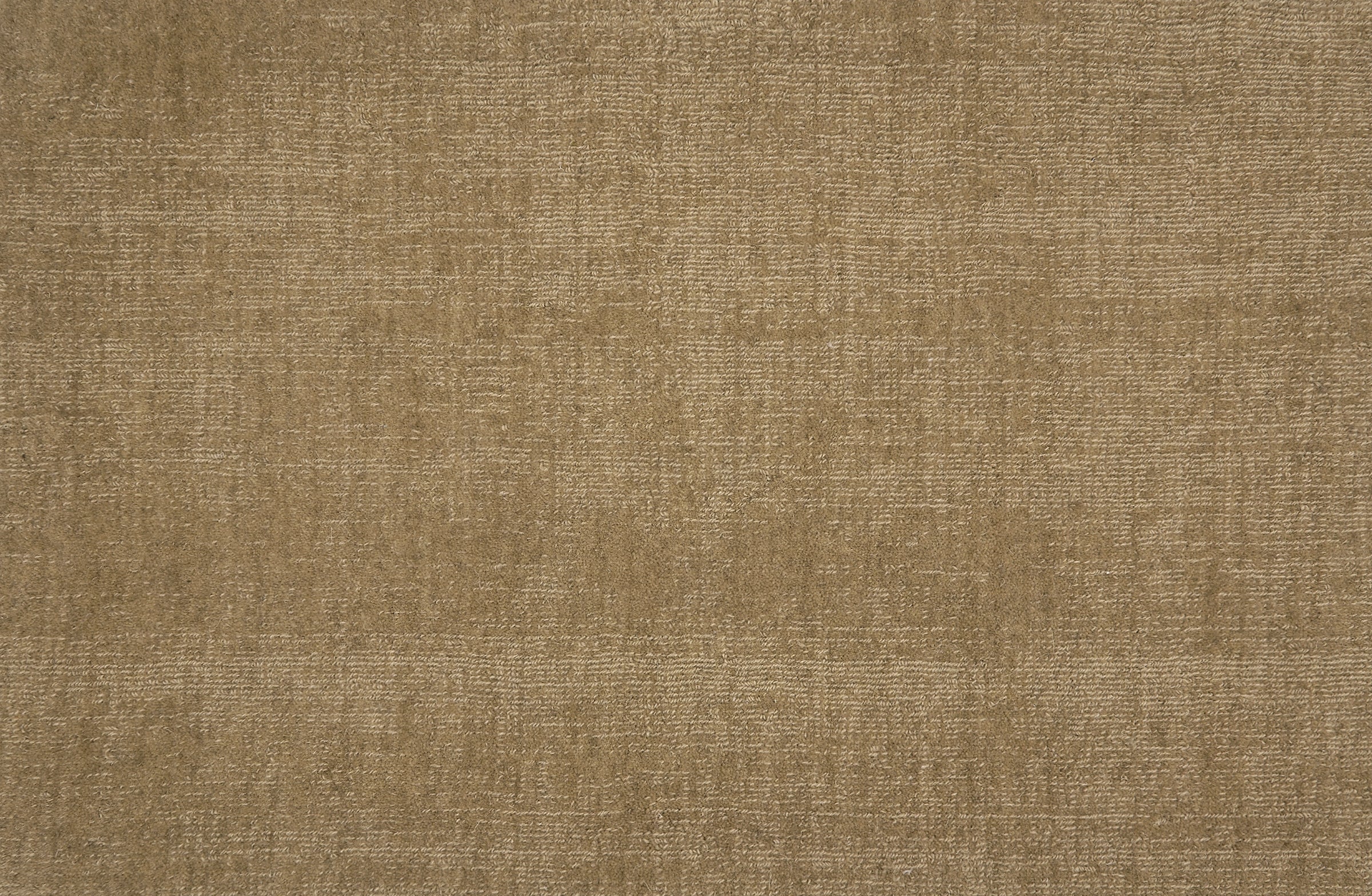 Broadloom carpet in solid tan.