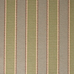 Striped flatweave runner detail in sage green and light green.