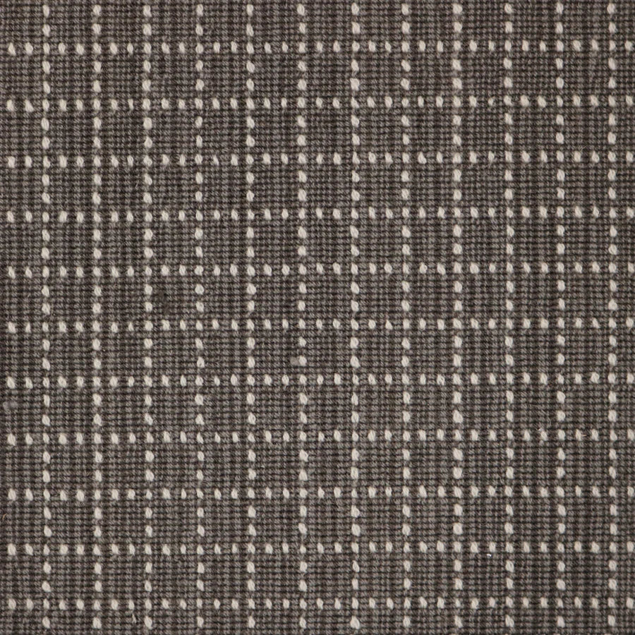 Broadloom carpet swatch in checkered pattern dark grey color