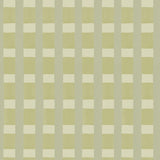 A wallpaper detail in a gridded check pattern in soft shades of green.