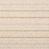 Broadloom carpet with a cream field and widely spaced dashed stripes in shades of  tan, grey, brown and green.