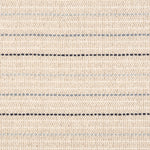 Broadloom carpet with a cream field and widely spaced dashed stripes in shades of blue.