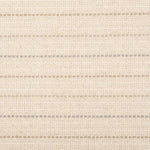 Broadloom carpet with a cream field and widely spaced dashed stripes in shades of  taupe and grey.