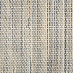 Broadloom carpet with a textural stripe in shades of cream and blue. 