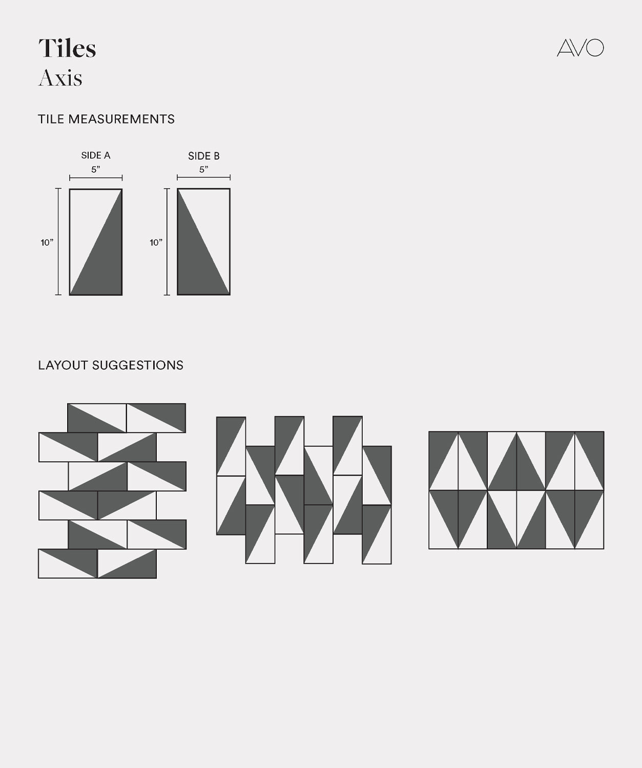 An infographic of various patterns that can be created using a geometric leather wall tile product.