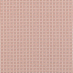Woven fabric in a geometric grid print in red and navy on a cream field.