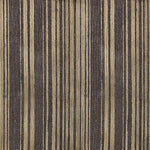 Detail of wallpaper in an irregular stripe print in shades of gold and brown.