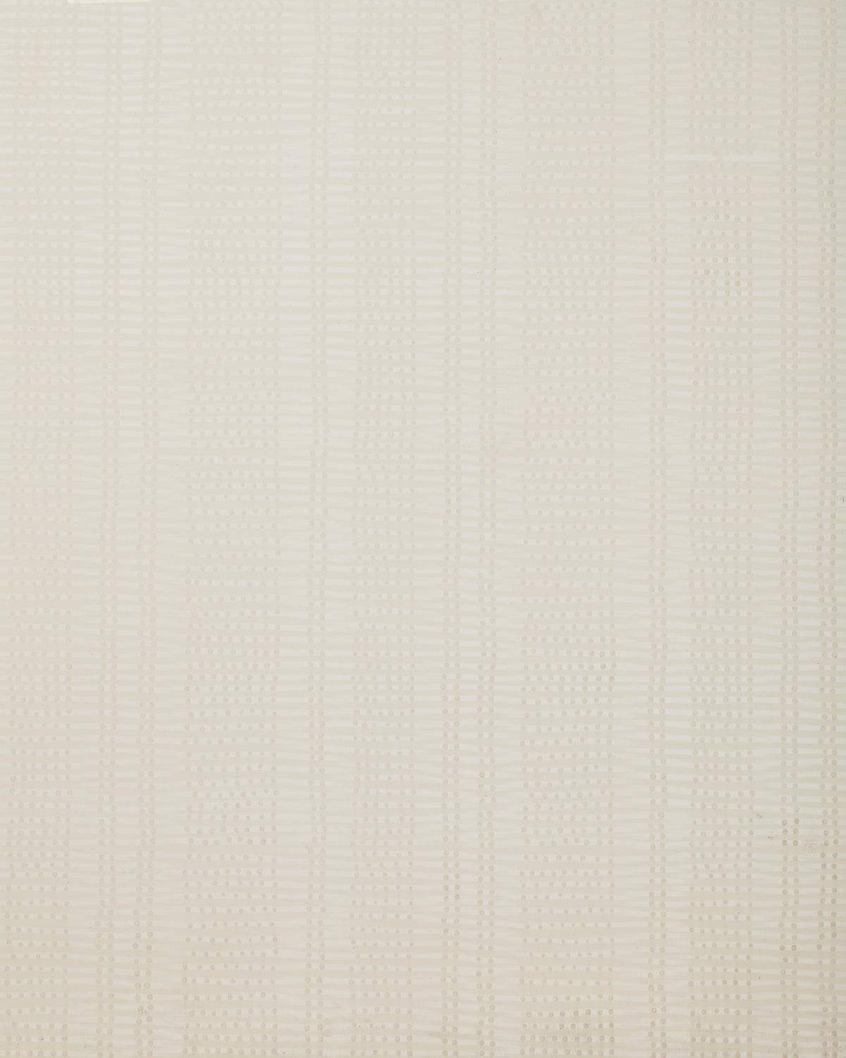 Detail of wallpaper in a textural stripe print in shades of cream.