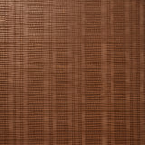 Detail of wallpaper in a textural stripe print in shades of brown.