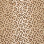 Broadloom carpet swatch in a leopard skin pattern, in tan brown bronze