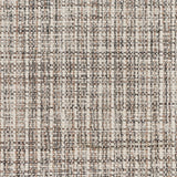 Textural basketweave broadloom in brown and cream.