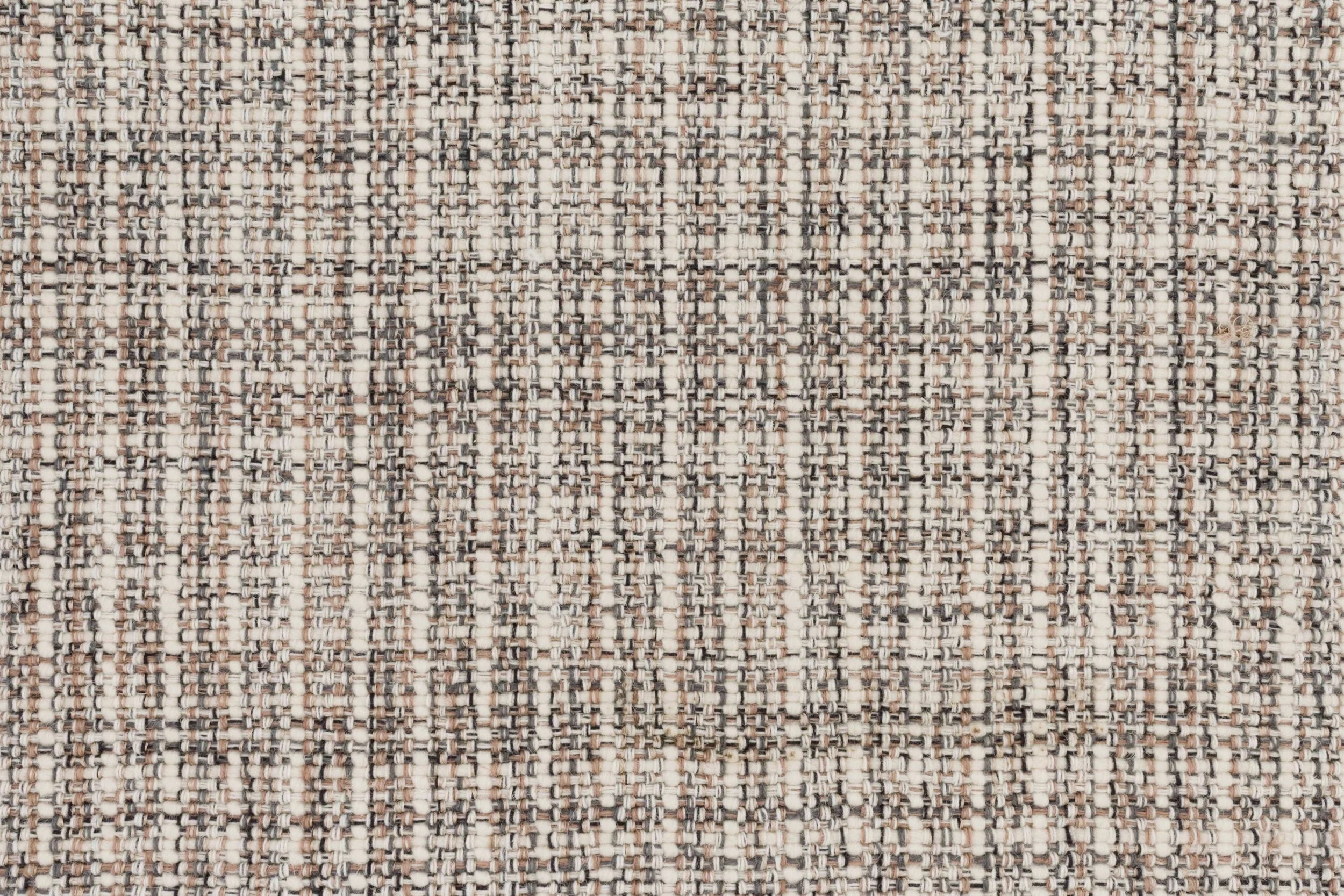 Textural basketweave broadloom in brown and cream.