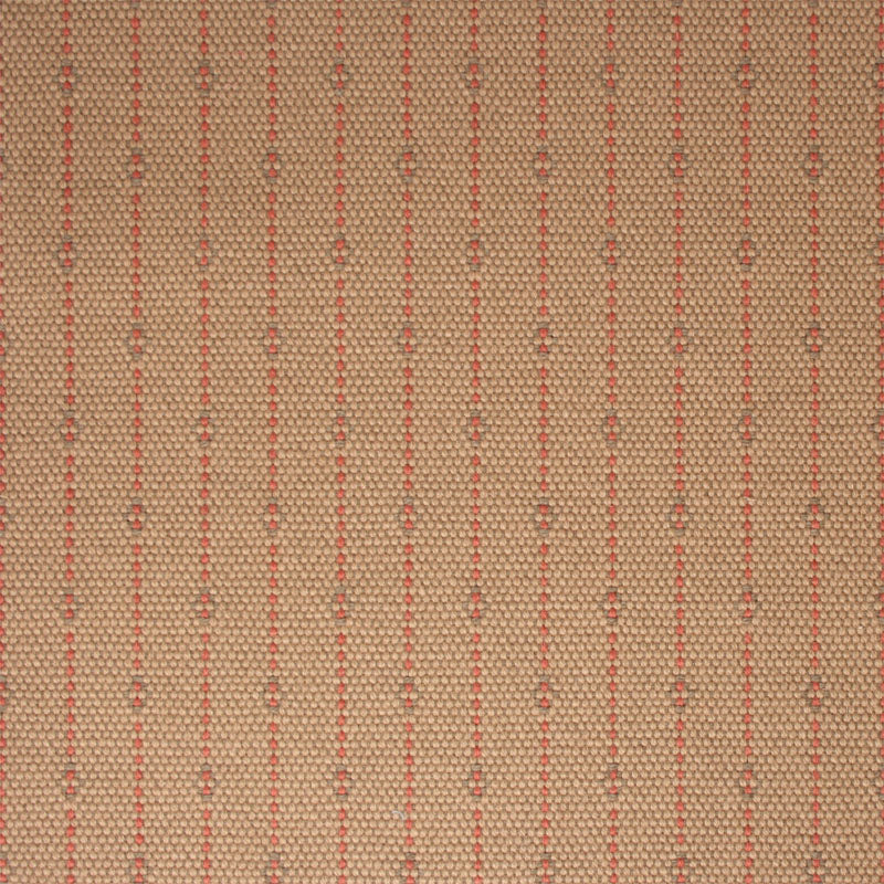 Striped flatweave runner design in tan and red