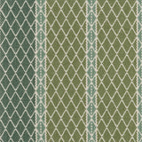 Diamond flatweave runner design in green 