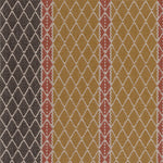 Diamond flatweave runner design in tan and red