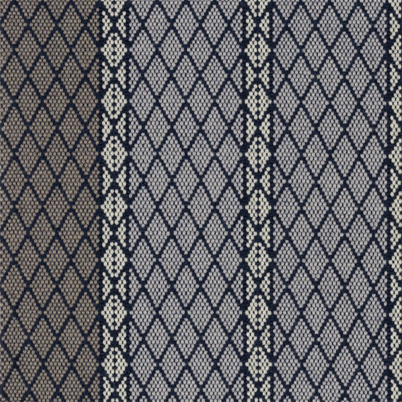 Diamond flatweave runner design in blue taupe 