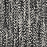 Broadloom carpet swatch in a textured pattern in a black white design