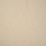 Detail of fabric in a textural basketweave print in tan on a cream field.