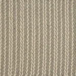 Broadloom carpet swatch in striped woven pattern medium grey color