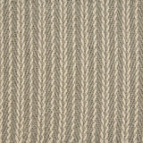 Broadloom carpet swatch in striped woven pattern medium grey color