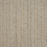 Broadloom carpet swatch in striped woven pattern light grey tan color