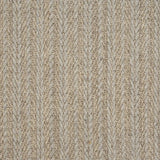 Broadloom carpet swatch in striped woven pattern light grey tan color