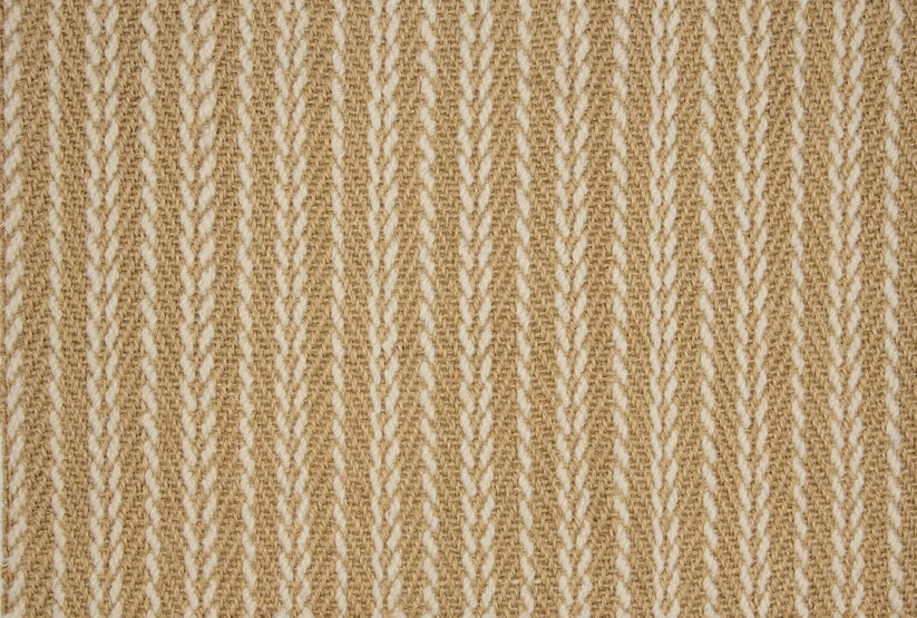 Broadloom carpet swatch in striped woven pattern yellow color