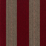 Striped brown flatweave runner in red 