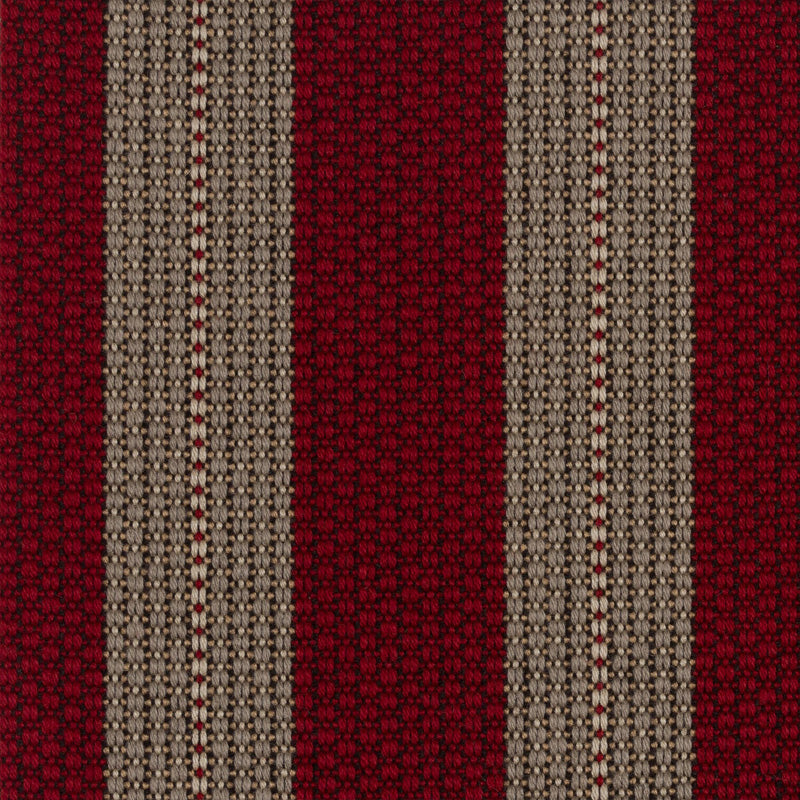 Striped brown flatweave runner in red 