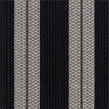 Striped brown flatweave runner in black and white