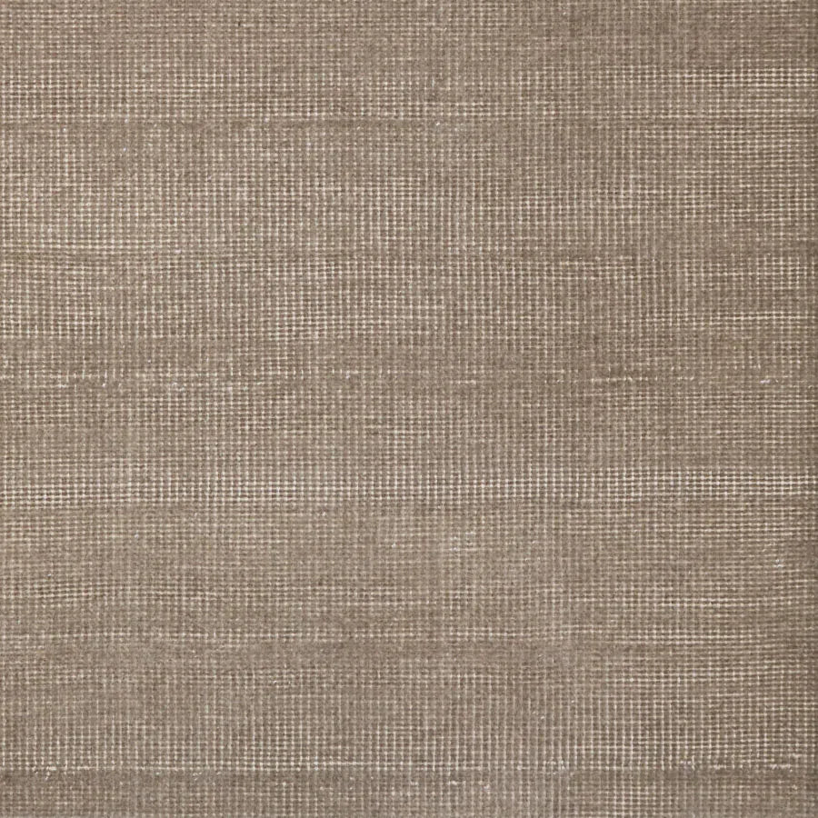 Broadloom carpet in solid taupe low pile